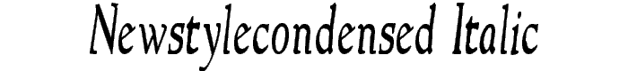 NewStyleCondensed Italic font